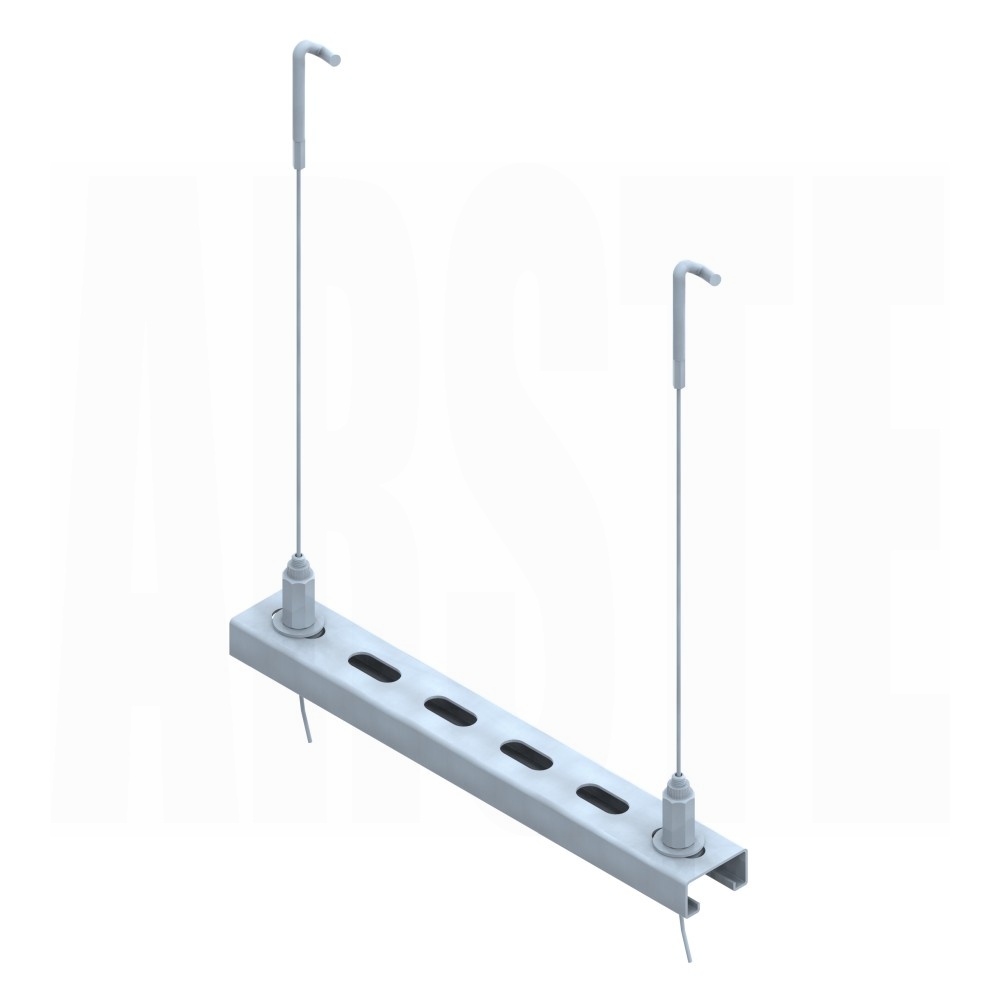 Ceownik wzmocniony + zestaw linek z hakiem do blachy trapezowej